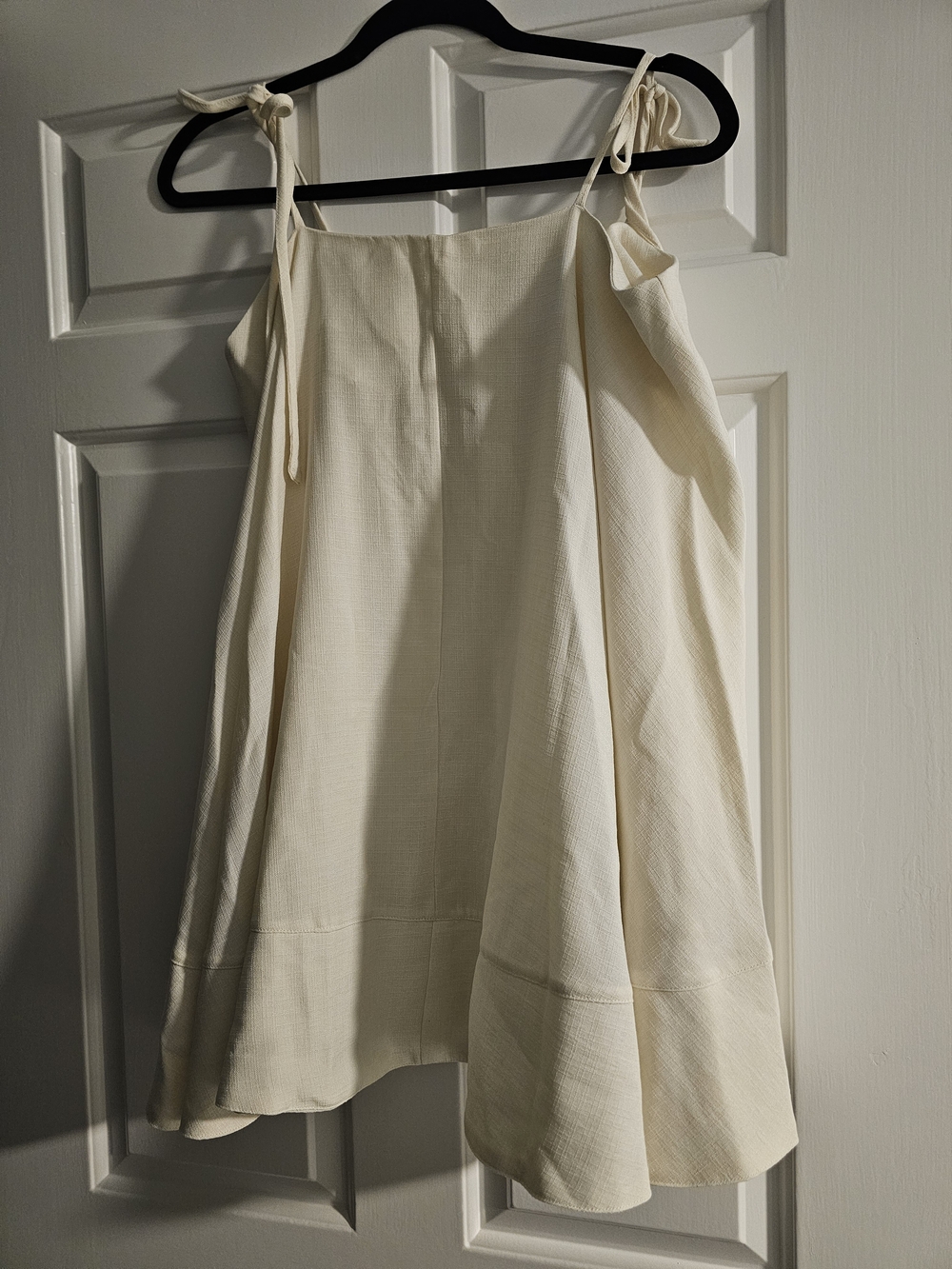 Women’s Cream A-Line Skirt with Tie-Strap